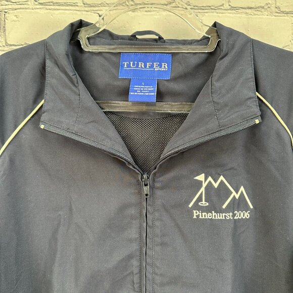 Turfer Sport Mens 1/4 Zip Short Sleeve Golf Pinehurst Pullover, Size Large, Navy - Picture 5 of 11